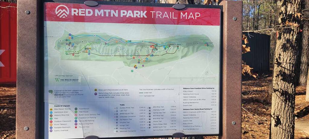 Red Mountain Park Trail Map